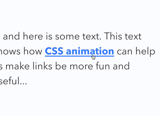 Animating Links - CSS Animation